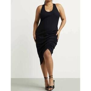 NEW GSTQ racer-back tank dress in black